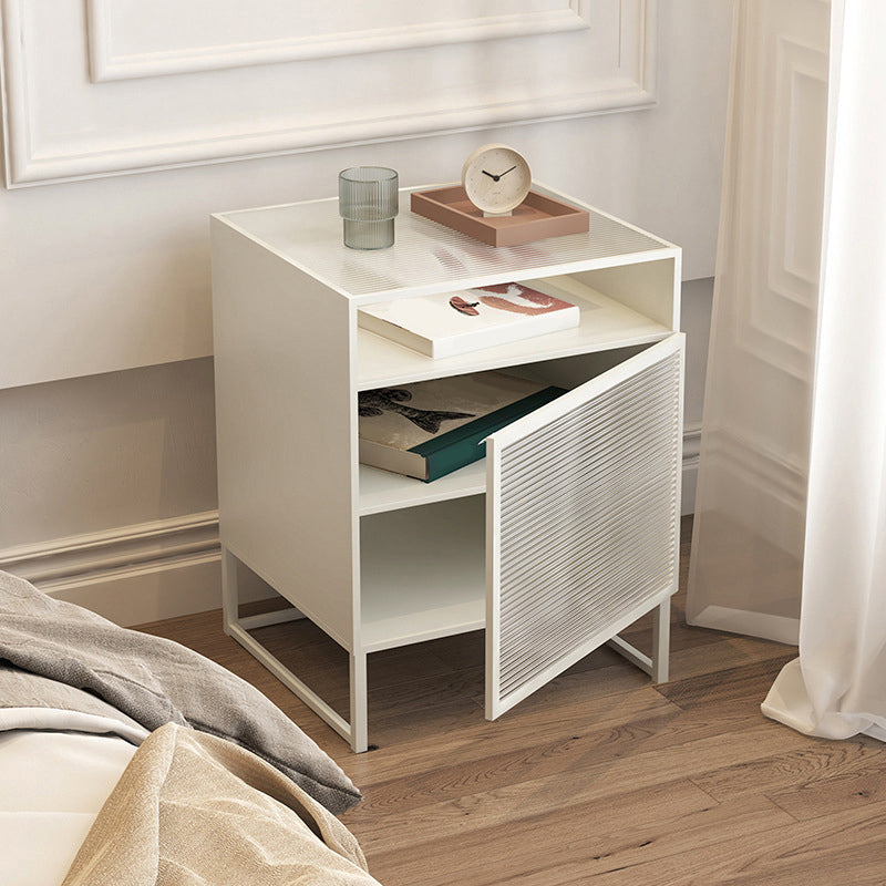 Industrial Bedside Cabinet Open Storage Bed Nightstand for Bedroom