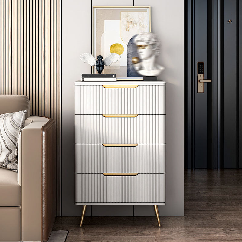 15.6-inch Width Glam Storage Chest Stone Dresser with 4/5 Drawers