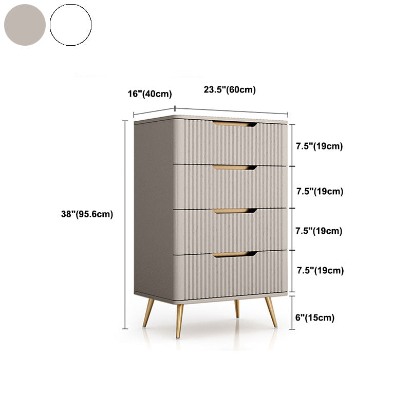 15.6-inch Width Glam Storage Chest Stone Dresser with 4/5 Drawers