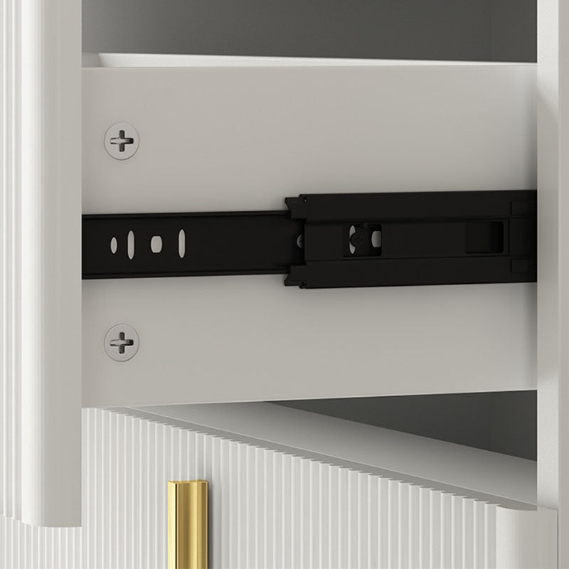 Bedroom Glam Storage Chest Stone Chest in White with Drawers