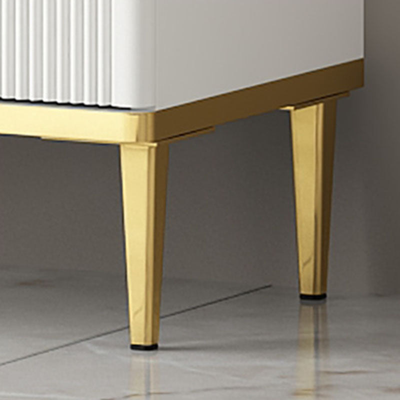 Bedroom Glam Storage Chest Stone Chest in White with Drawers