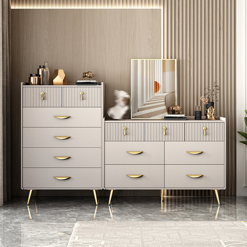 Glam Chest Bedroom Engineered Wood Storage Chest with Drawers