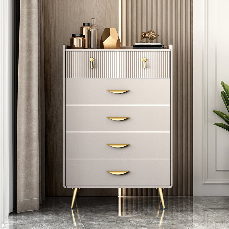 Glam Chest Bedroom Engineered Wood Storage Chest with Drawers
