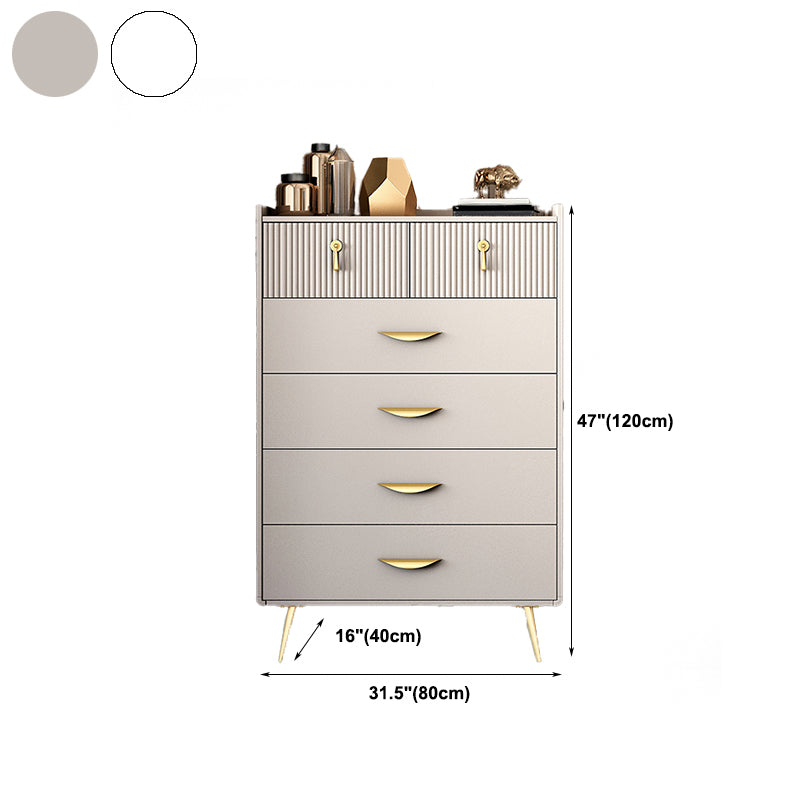 Glam Chest Bedroom Engineered Wood Storage Chest with Drawers