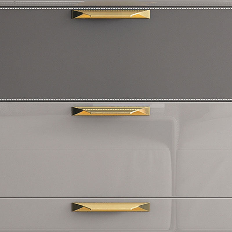 Bedroom Glam Storage Chest Stone 16"Wide Chest in Gray with Drawers