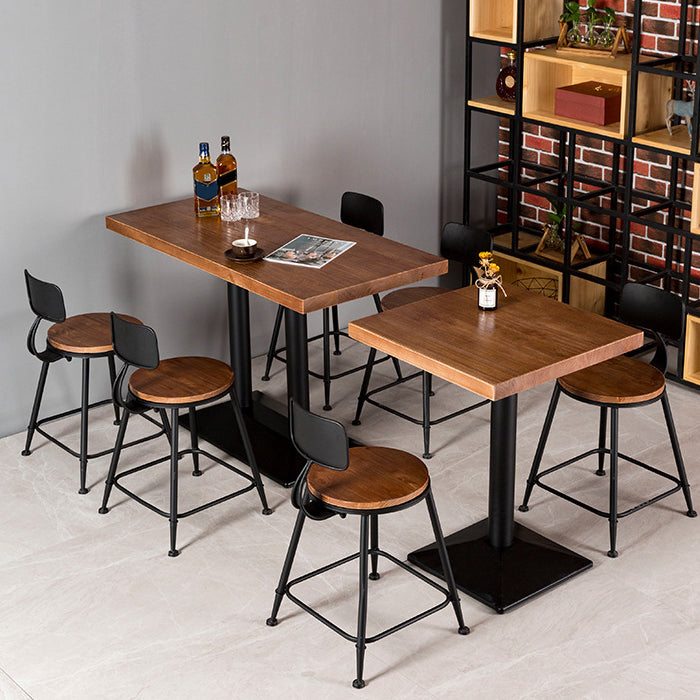Modern Dinning Table with Brown Wood Dining Table for Kitchen