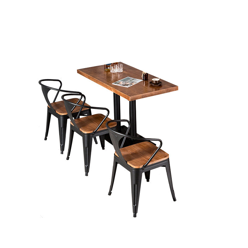 Modern Dinning Table with Brown Wood Dining Table for Kitchen