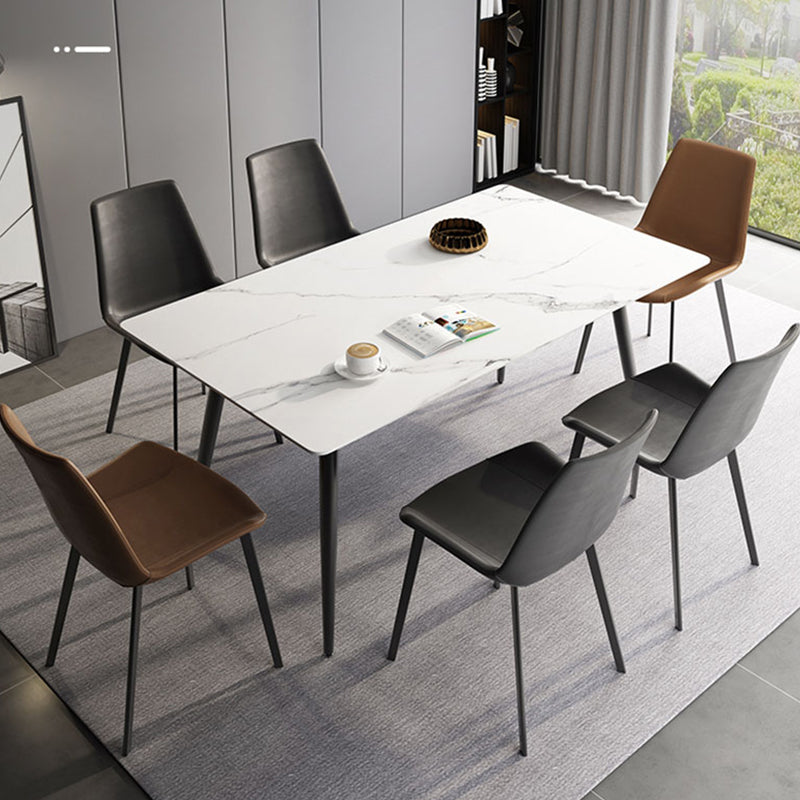 Rectangle Dining Table Industrial 4 Legs Dining Table for Kitchen