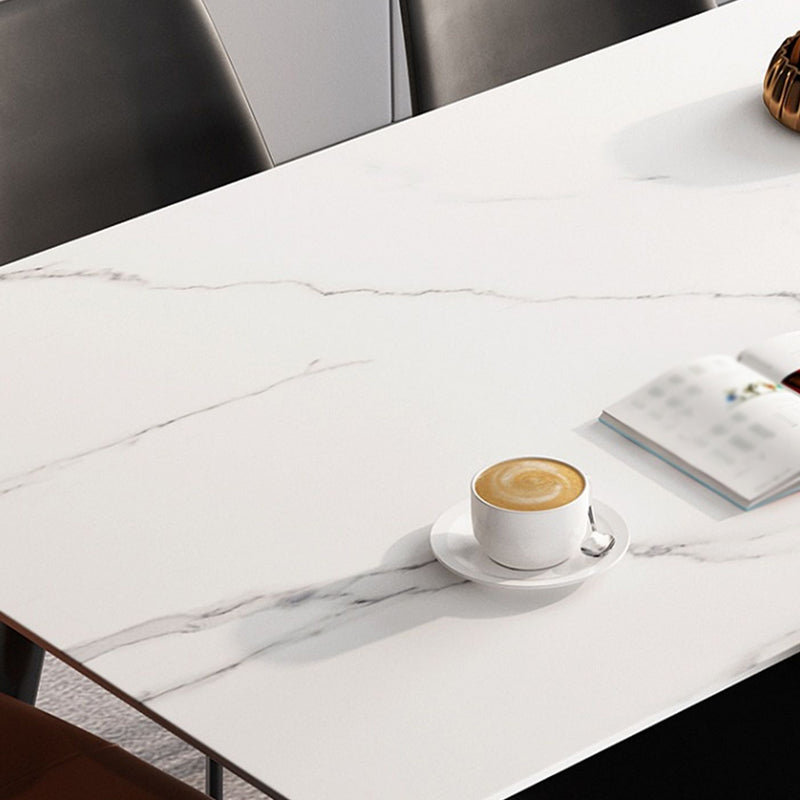 Rectangle Dining Table Industrial 4 Legs Dining Table for Kitchen