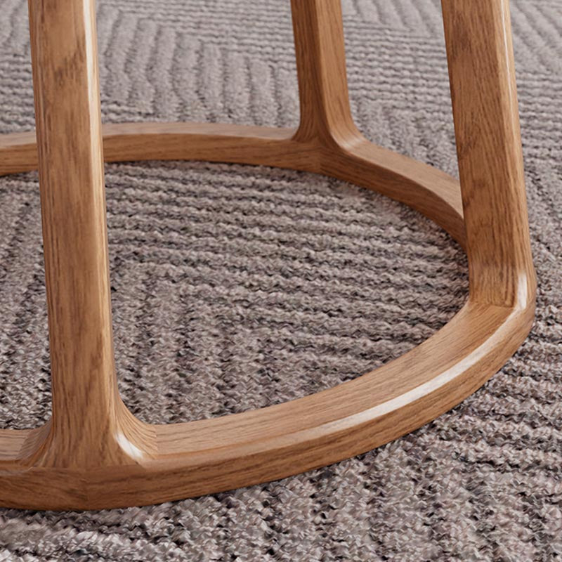 Solid Wood Pedestal Dining Table Modern Round Dining Table in White