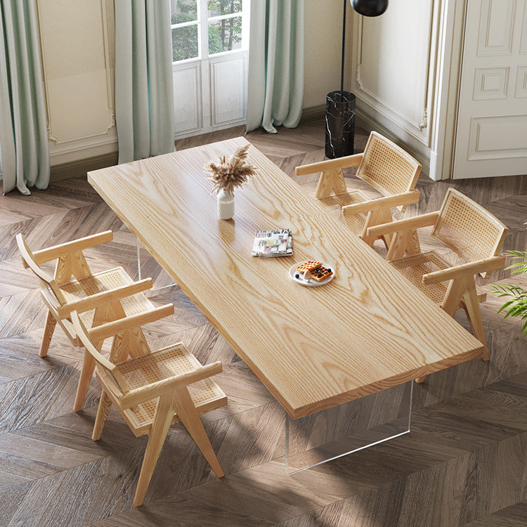 Pine Wood Dining Table Traditional Luxury Dining Table with 3 Legs