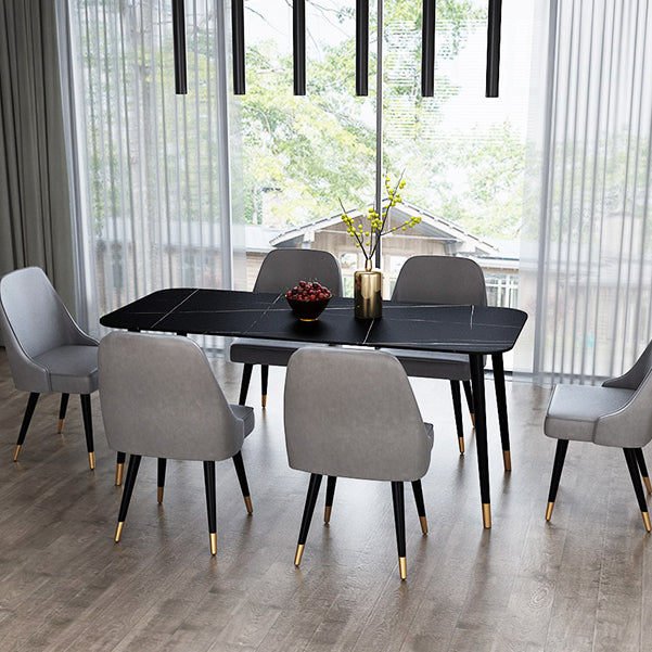 Stone Top Dining Table Contemporary Dining Table with 4 Legs