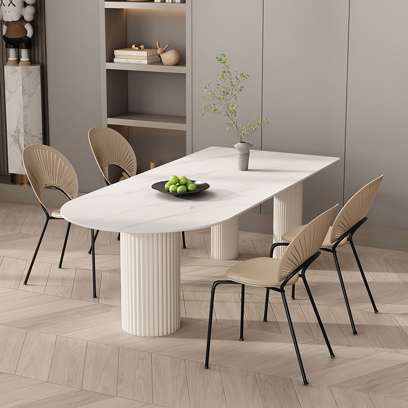 Freeform Sintered Stone Dining Table Modern Furniture with Tripod Base