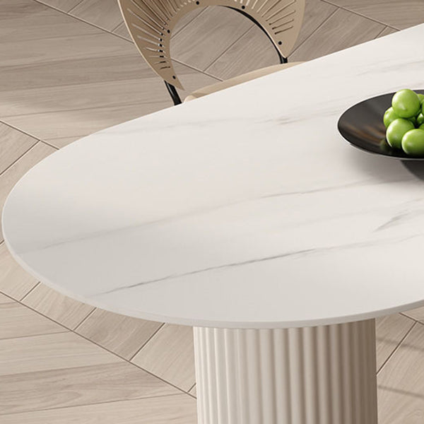 Freeform Sintered Stone Dining Table Modern Furniture with Tripod Base