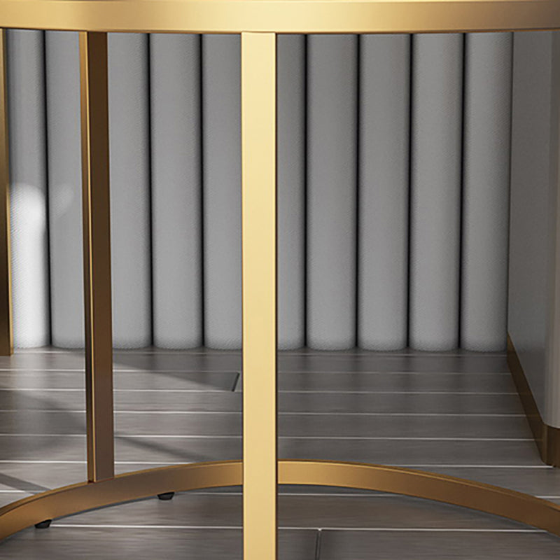 Glam Metal Dining Room Chair Upholstered Armless Dining Chair for Restaurant Use