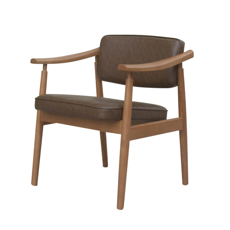 Traditional Style Dining Chairs Kitchen Arm Side Dining Chair with Wooden Legs