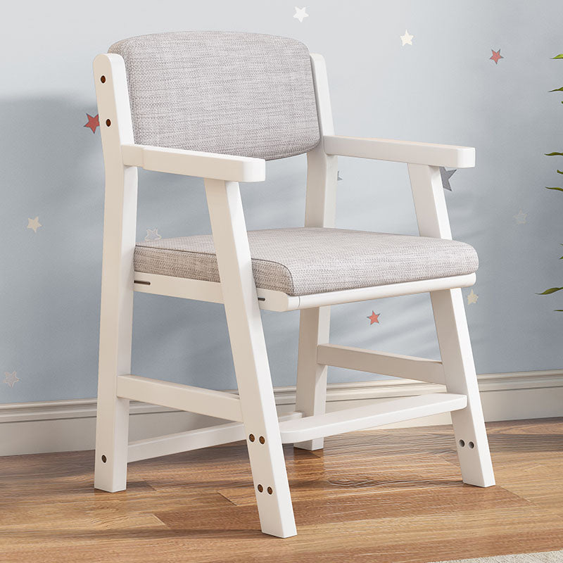 Contemporary Style Dining Chairs Dining Arm Side Chairs with Wooden Legs