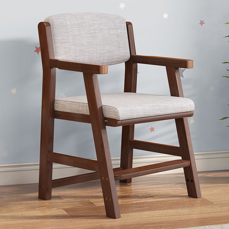 Contemporary Style Dining Chairs Dining Arm Side Chairs with Wooden Legs