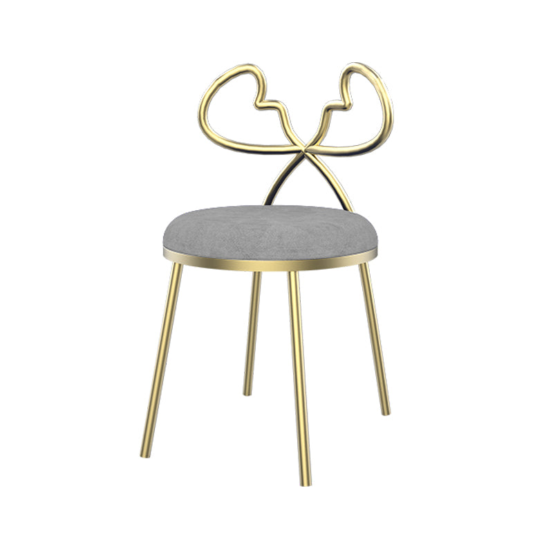 Fabric Dining Side Chair Nordic Design Armless Open Back Dining Chairs