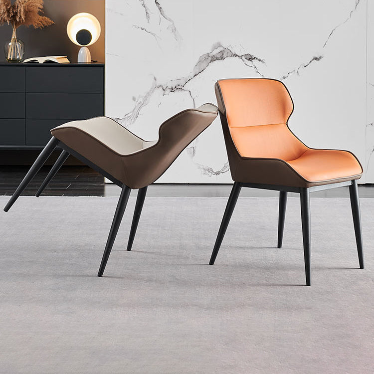 Contemporary Dining Chair Dining Arm Side Chairs with Metal Legs