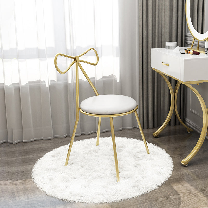 Faux Leather Side Chair Nordic Design Open Back Dining Side Chair