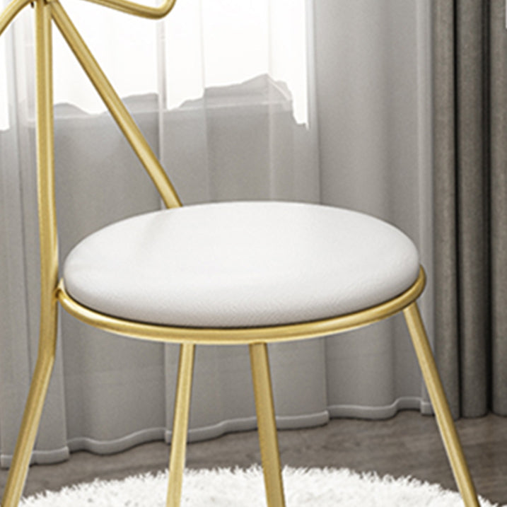 Faux Leather Side Chair Nordic Design Open Back Dining Side Chair