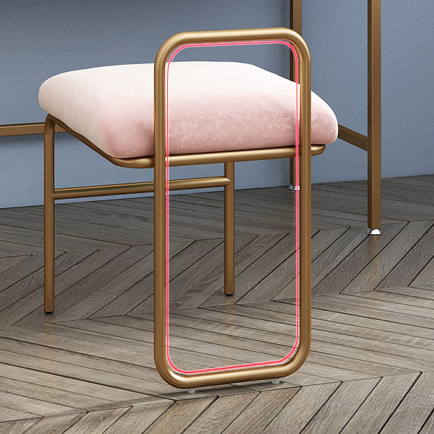 Glam Velvet Armless Dining Chairs Metal Dining Chairs for Home Use