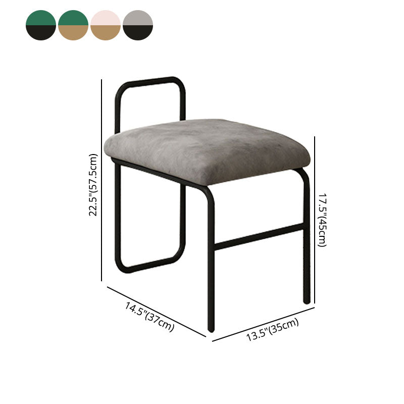 Glam Velvet Armless Dining Chairs Metal Dining Chairs for Home Use