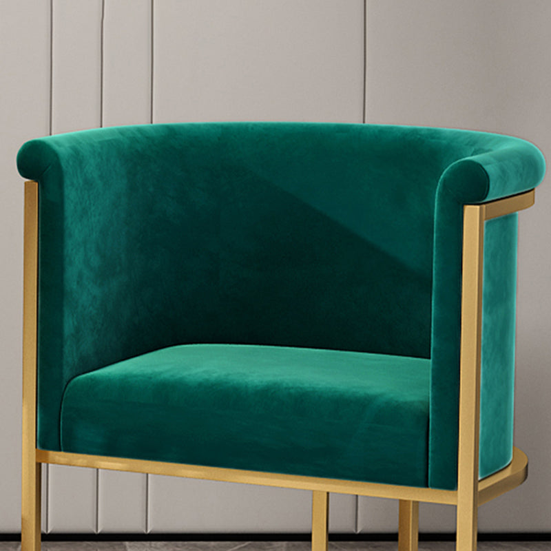 Scandinavian Luxury Fabric Dining Chair Armless Solid Back Chair