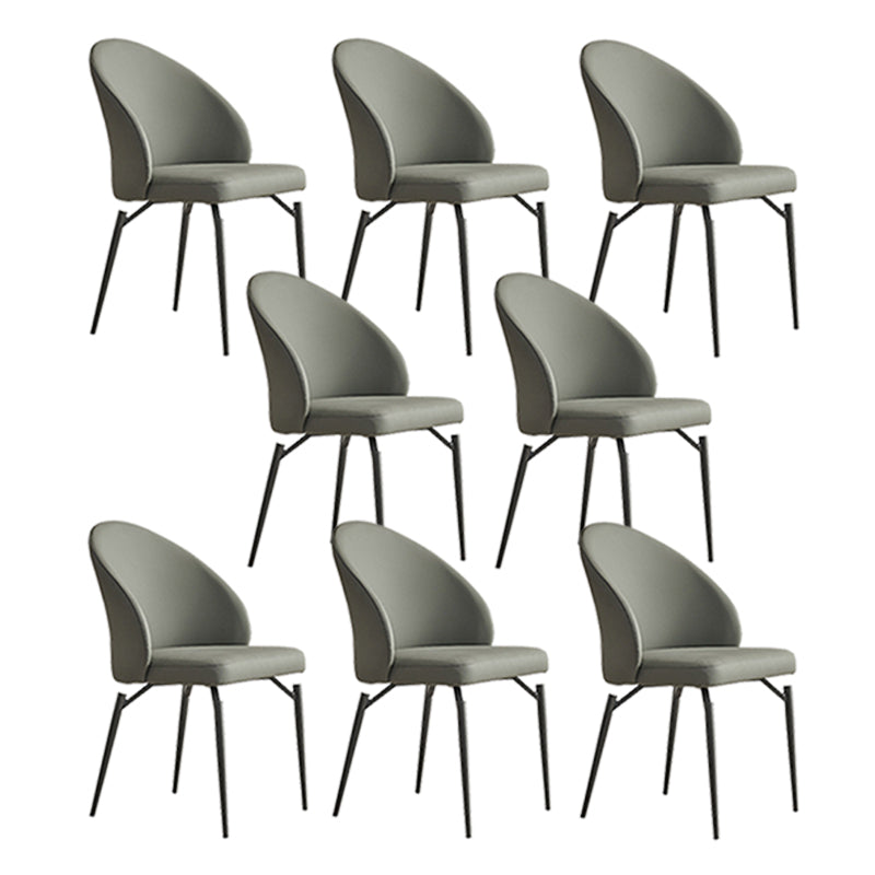 Modern Dining Accent Chair Upholstered Armless Dining Chairs