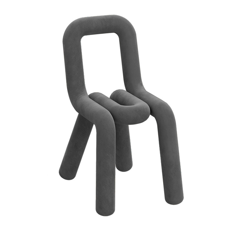 Contemporary Dining Chair Velvet Open Back Side Chair for Home