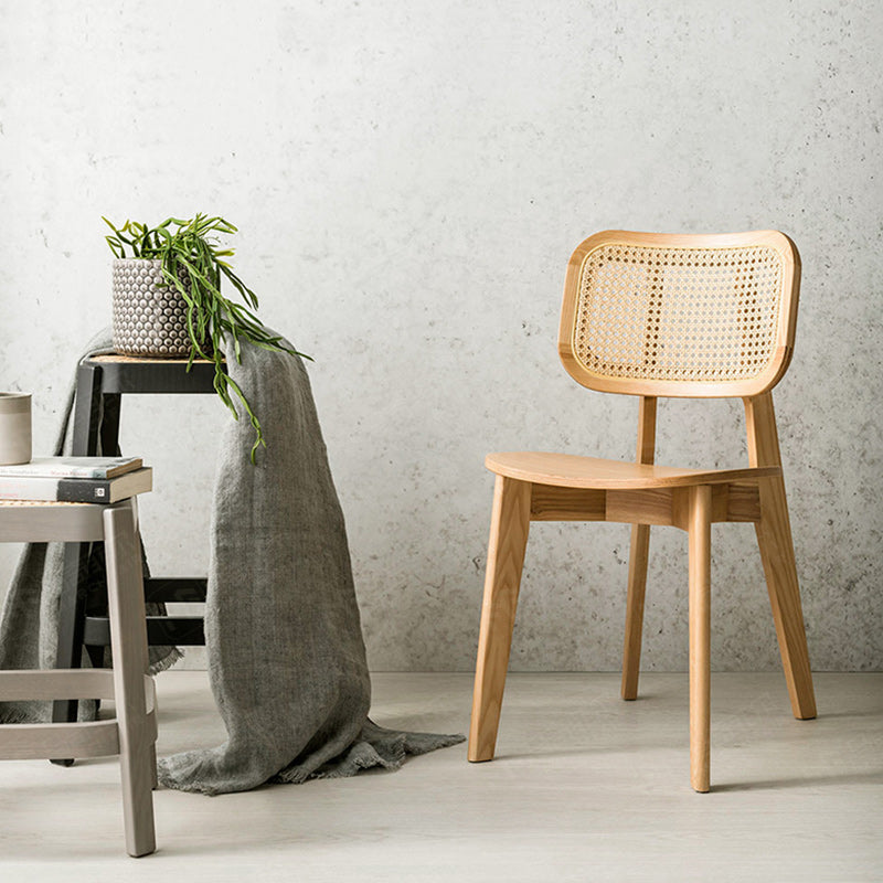 Traditional Solid Wood Side Chair Open Back Dining Side Chair