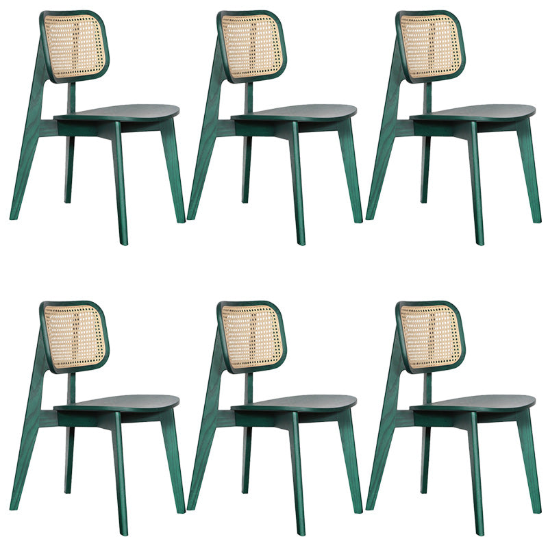 Traditional Solid Wood Side Chair Open Back Dining Side Chair