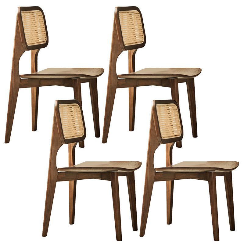 Traditional Solid Wood Side Chair Open Back Dining Side Chair