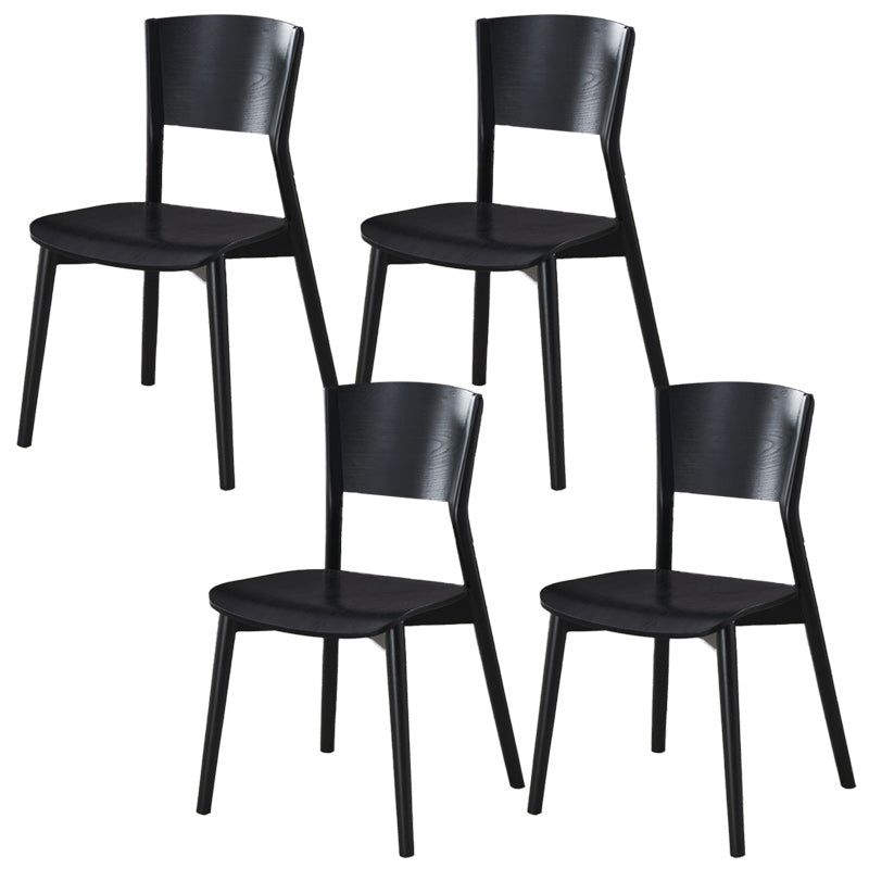 Industrial Style Dining Chair Solid Wood Open Back Armless chair