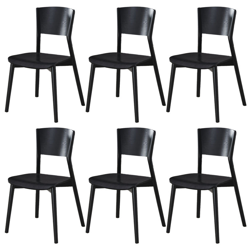 Industrial Style Dining Chair Solid Wood Open Back Armless chair