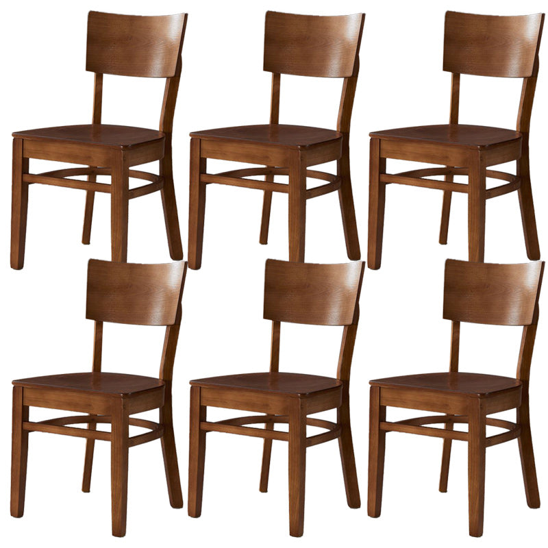Industrial Style Dining Chair Solid Wood Open Back Armless chair