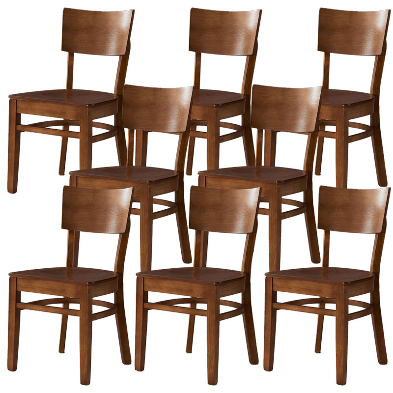 Industrial Style Dining Chair Solid Wood Open Back Armless chair