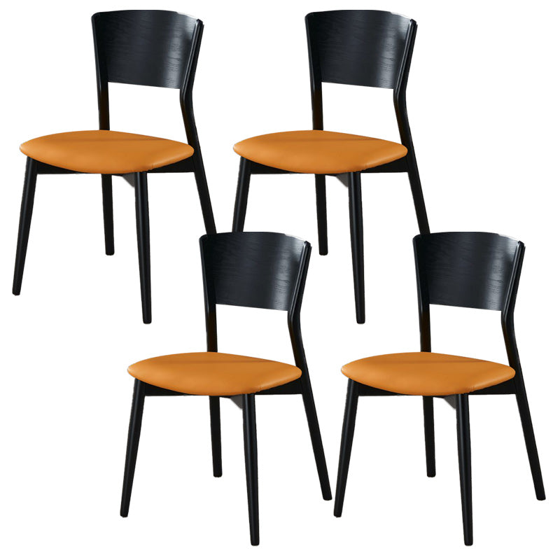 Industrial Style Dining Chair Solid Wood Open Back Armless chair