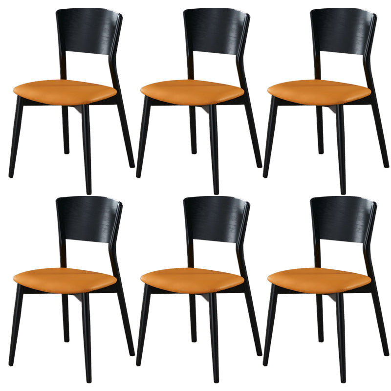 Industrial Style Dining Chair Solid Wood Open Back Armless chair