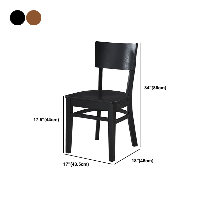 Industrial Style Dining Chair Solid Wood Open Back Armless chair