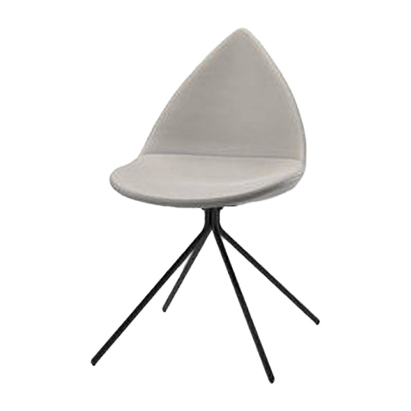 Modern Dining Room Side Chair Black Metal Legs Armless Dining Chairs