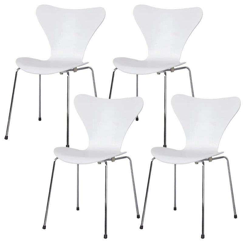 Modern Armless Side Chair Manufactured Wood Stackable Dining Chairs