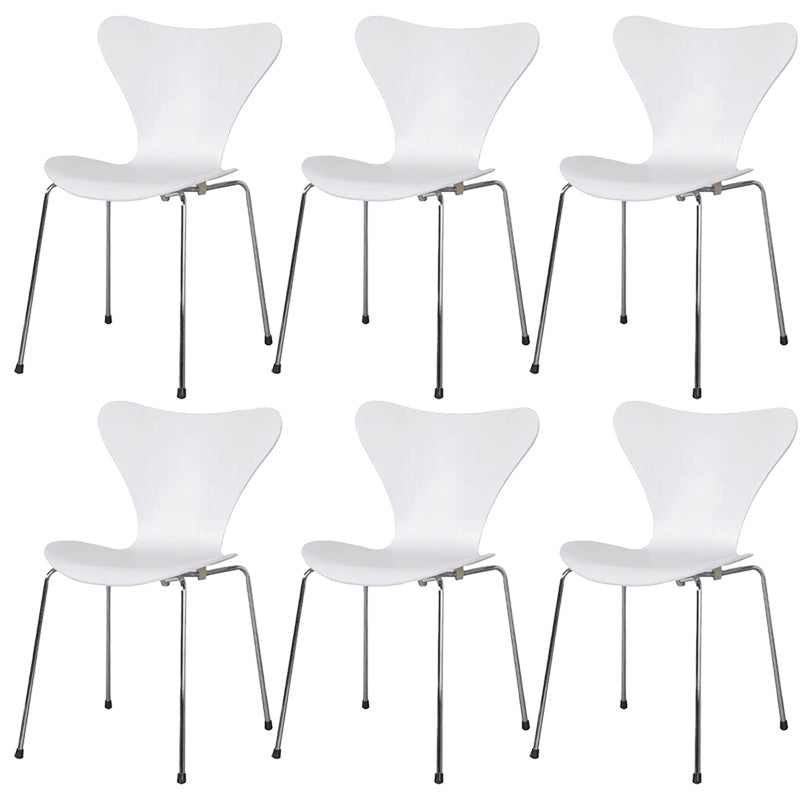 Modern Armless Side Chair Manufactured Wood Stackable Dining Chairs
