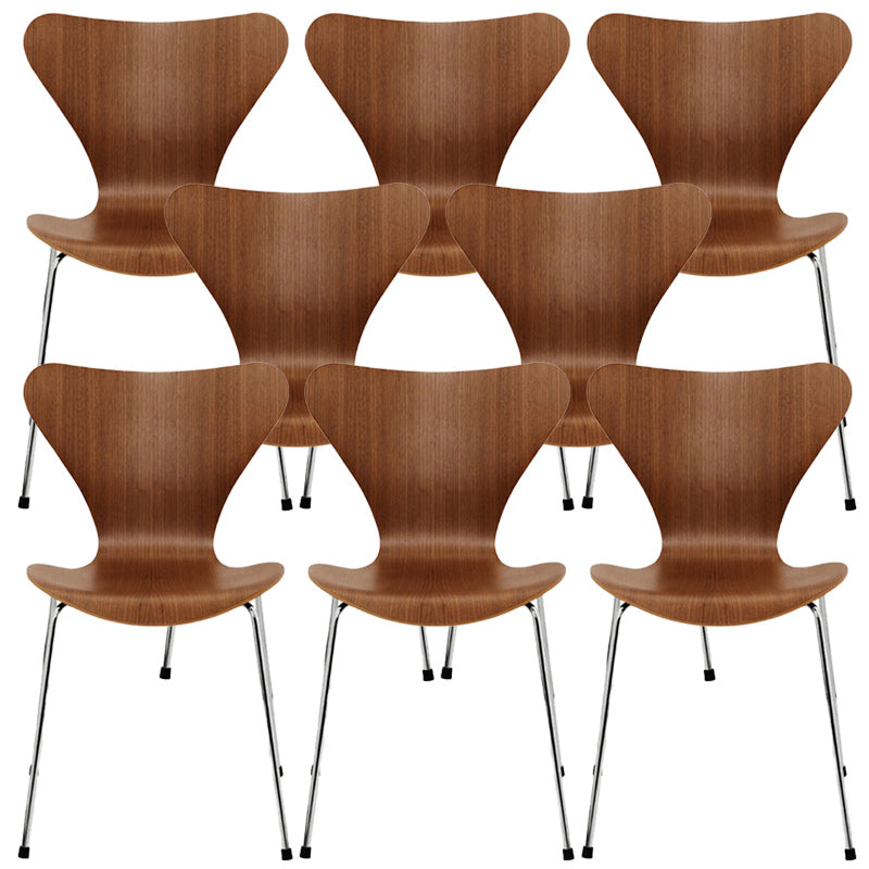 Modern Armless Side Chair Manufactured Wood Stackable Dining Chairs