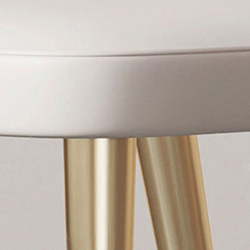 Glam Armless Dining Chairs Gold Stainless Steel Legs Side Chair