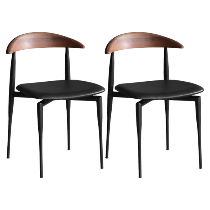 Stackable Armless Dining Chairs Modern Open Back Side Chair for Home