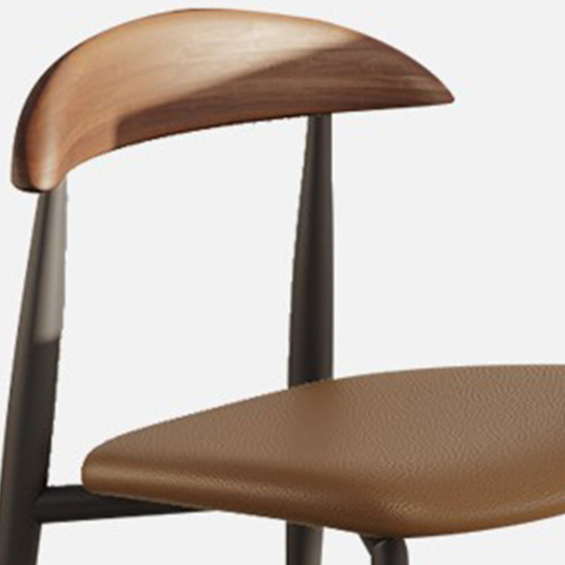 Stackable Armless Dining Chairs Modern Open Back Side Chair for Home