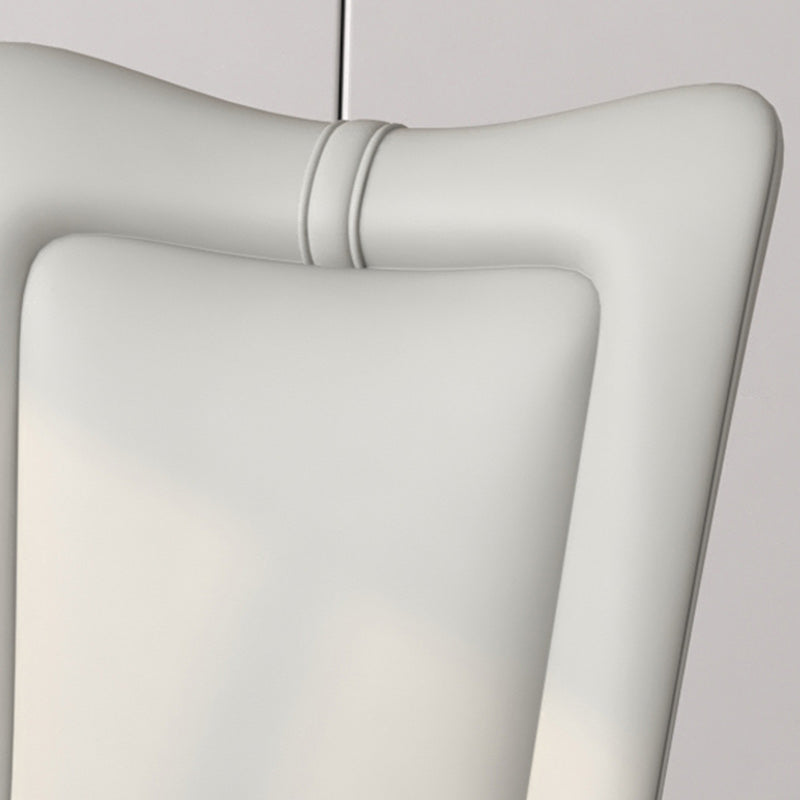 Black Iron Legs Dining Chairs Modern Faux Leather Armless Side Chair