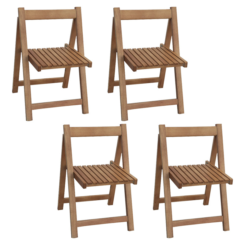 Contemporary Solid Wood Dining Chair Open Back Folding Side Chair